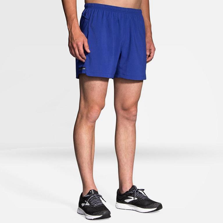 Brooks Sherpa 5 Løpeshorts Herre Pris - Blå - Norge (RQH815327)